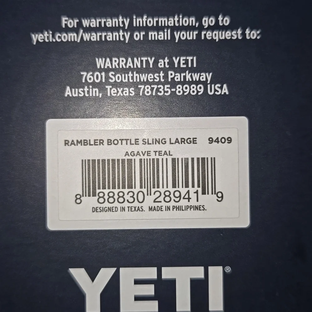 YETI Large Rambler Bottle Sling in Agave Teal NWT In Original Packaging - Picture 5 of 5